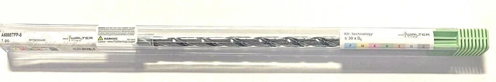 Walter-Titex Solid Carbide Drill 8mm x 8mm x 220mm x 260mm Coolant Thru 140°