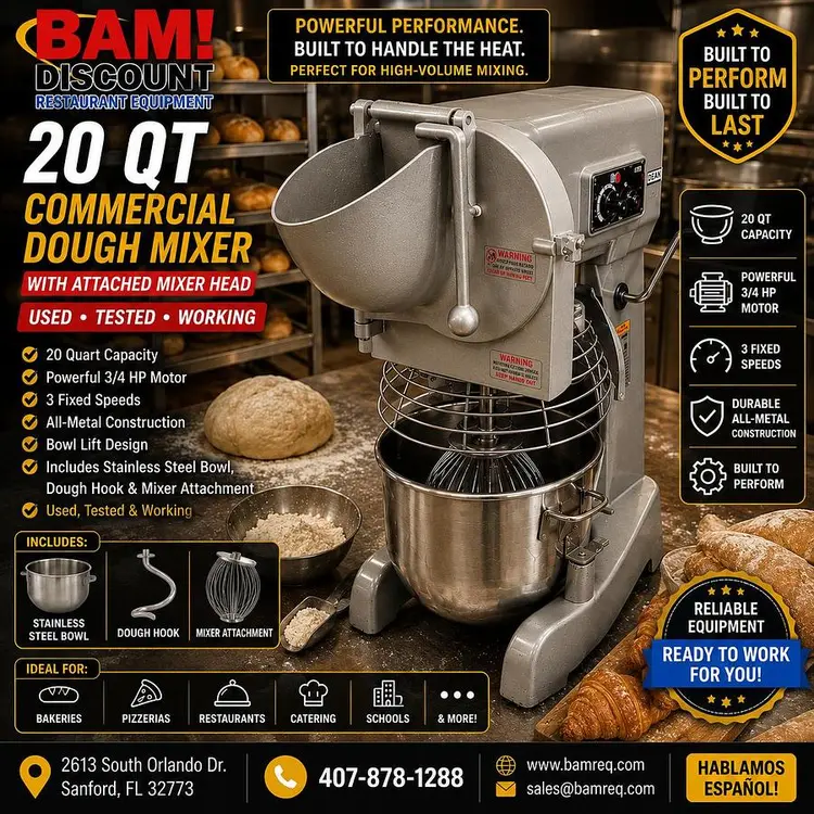 Used HOBART HL200 Planetary Mixers Florida US | BAM Discount Restaurant Equipment #1263819