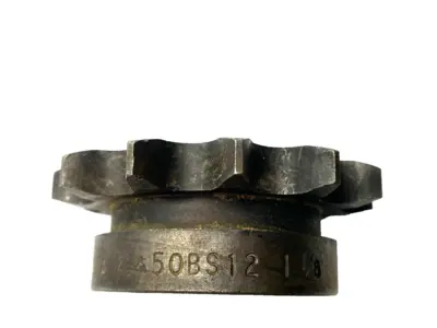 USED MARTIN ROLLER CHAIN SPROCKET 1-1/8" BORE 12 TEETH MISSING SET SCREW