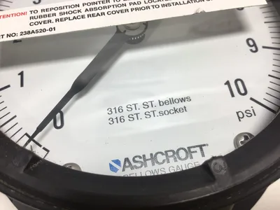 Ashcroft 45-1189-SS-02L-10 – 238A520-01 General Service Gauge 4-1/2″ Inches