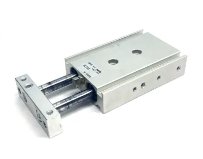 CXSM15-25 | SMC  Dual Rod Pneumatic Guided Cylinder 15mm Bore 25mm Stroke - Used