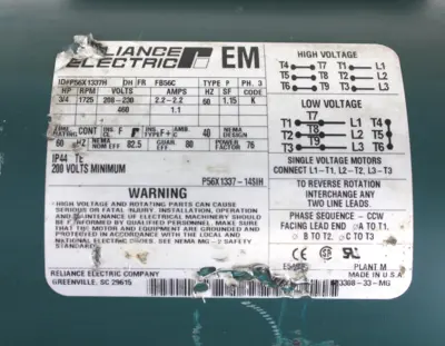 USED RELIANCE ELECTRIC / DODGE TIGEAR P56X1337H