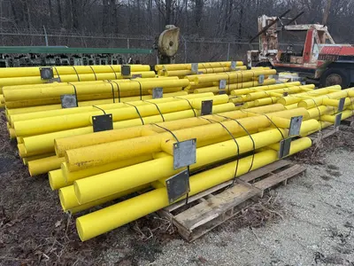 (20) 6' LONG x 36" HIGH IDEAL SHIELD TWO LINE PLASTIC COATED HEAVY DUTY GAURDRAIL BARRIER: YOBRO #24874