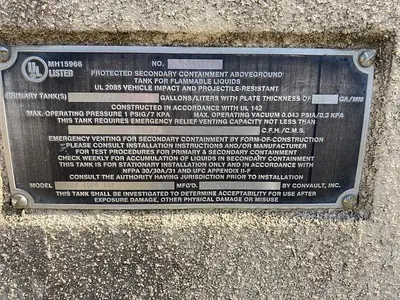 Used 2006 CONVAULT RN-1000-2SF Stationary Fuel Tanks Florida US | DH Griffin Used Equipment #1383666