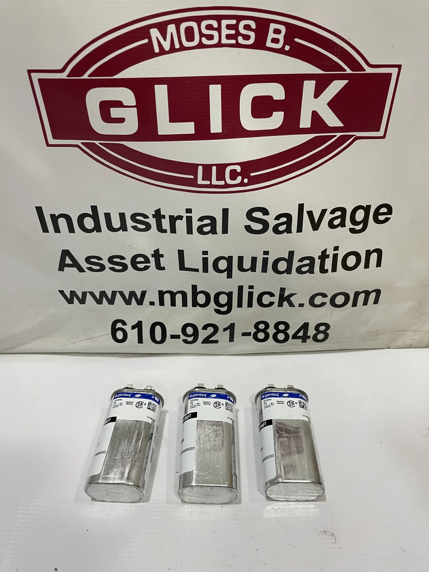 Genteq 27L6094 Capacitor 3uf A1000AFC 660VAC -lot of 3