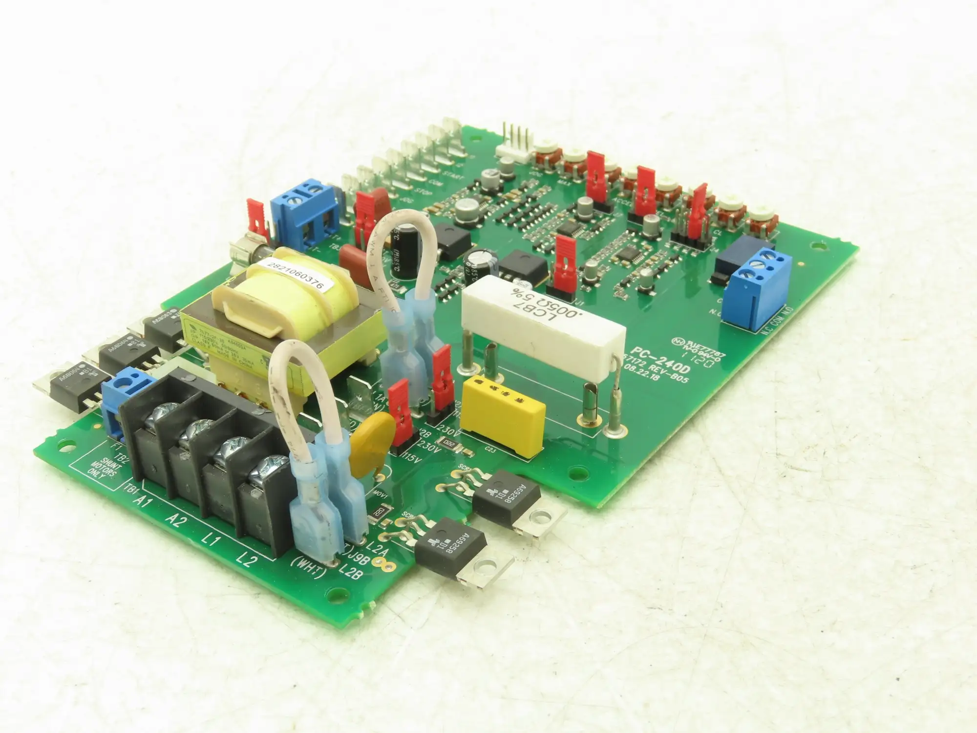 Baldor A57172 REV-B05 PC-240D DC Motor Speed Control PCB Circuit Board