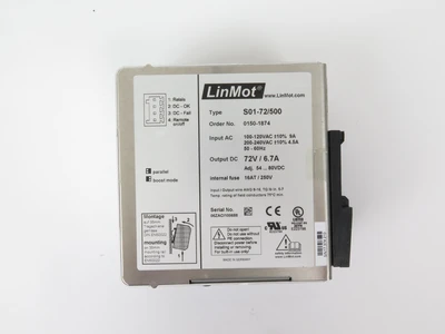 New | in-Stock LinMot S01-72/500 Power Supplies California US | ANACAPA EQUIPMENT BROKERS, INC #1557951