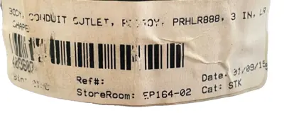 NEW OCAL-THOMAS BETTS PRHLR888 3" CONDUIT BODY OUTLET