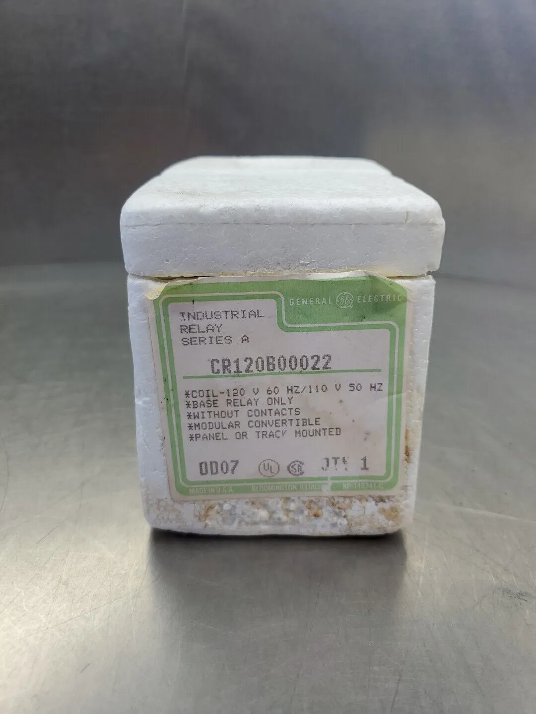 GE CR120B00022 Relay, Ser A, 120V Coil. 4E-20