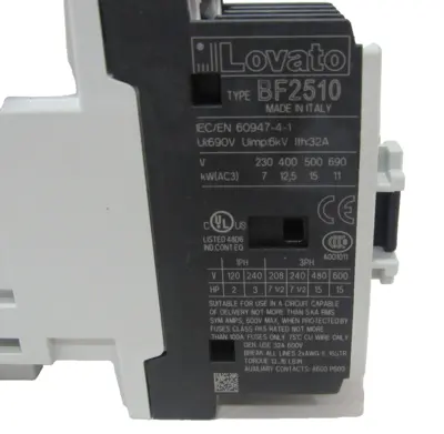 NEW LOVATO BF2510 CONTACTOR BF2510D