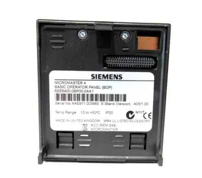 NEW SIEMENS 6SE6400-0BP00-0AA1 OPERATOR PANEL 6SE64000BP000AA1