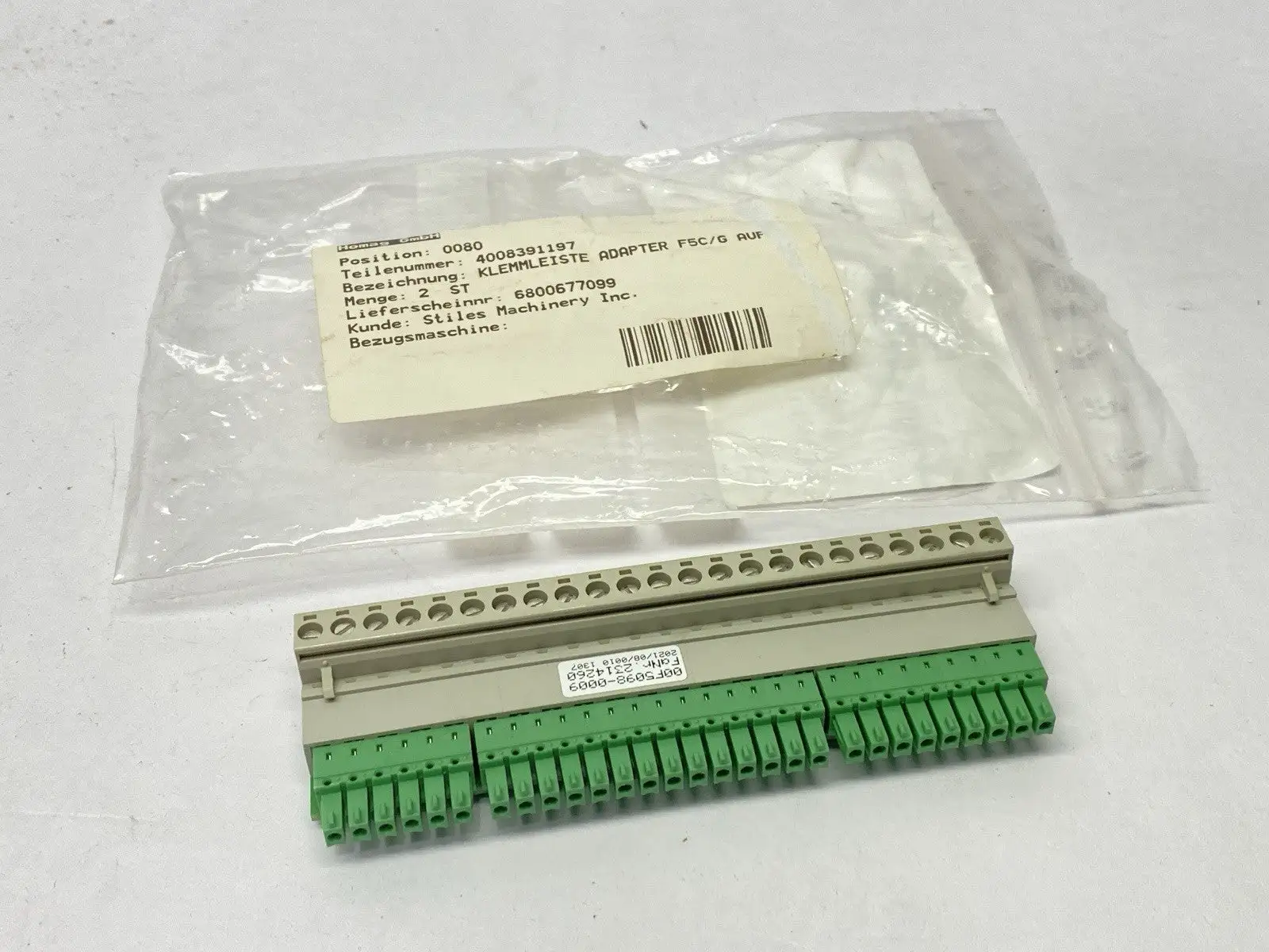4-008-39-1197 | Homag  Terminal Strip Adapter KEB F5C/G - New Other