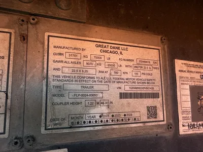 Used 2023 GREAT DANE FLP-0024-00053 Flatbed Trailers Minnesota US | Carco Truck & Equipment #1514023