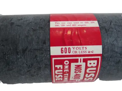 NEW BUSSMAN NOS-400 ONE TIME FUSE 600V NOS400