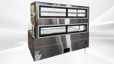 171-0289 71" Open Air Self Contained Over Under Deli Sandwich Case Cooler