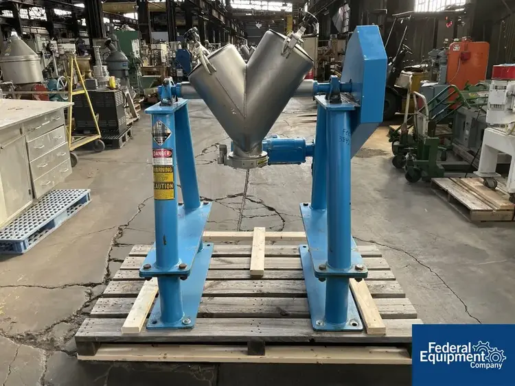 Used Patterson-Kelley 1 Cu Ft P-K CrossFlow Twin Shell Blender, S/S Agitators, Blenders, Mixers New York US | Federal Equipment Company 14 #126497