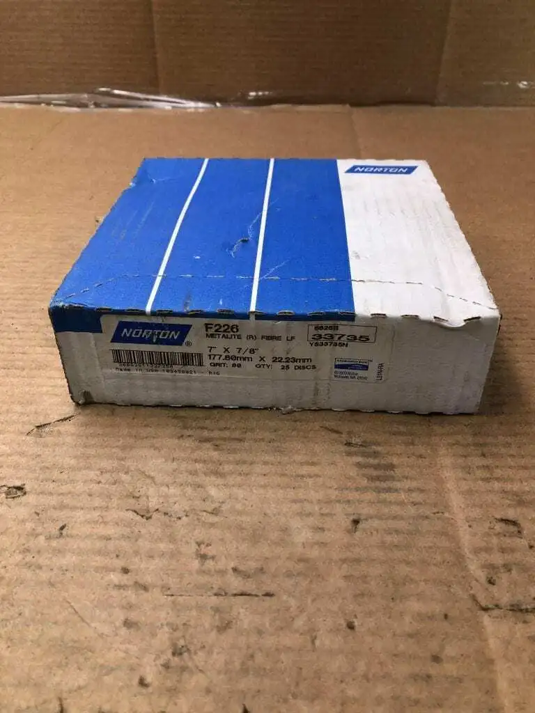Norton F226 Coarse Grit Fiber Disc 7″ X 7/8″ 80 Grit 33735 -NIB