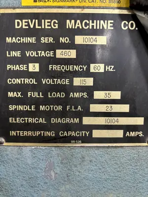 USED DEVLIEG 43K-72