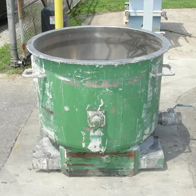 SPC6798  Mixer and Blender 100 gallon Ross change can Stainless Steel 39.25" inside diameter 27.5" inside height