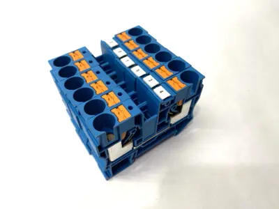 USED PHOENIX CONTACT FEED-THROUGH TERMINAL BLOCK 3212123 LOT OF 6