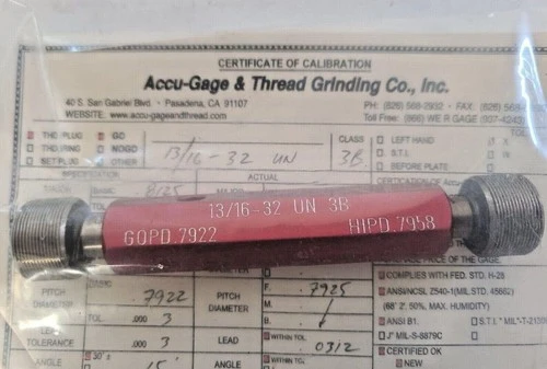 Used ACCU-GAGE Does Not Apply Pin & Plug Gages California US | Amiron Machinery #745370