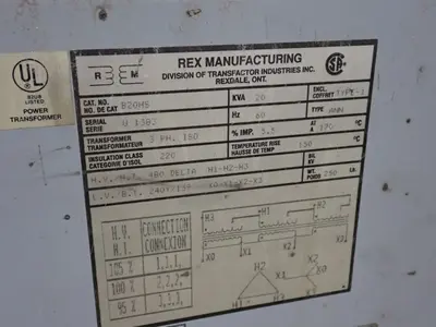 USED REX MANUFACTURING B20HS