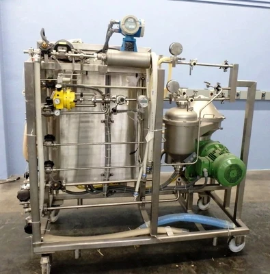 Westfalia CSC 6-06-076 hydro-hermetic clarifier skid, 316L SS.