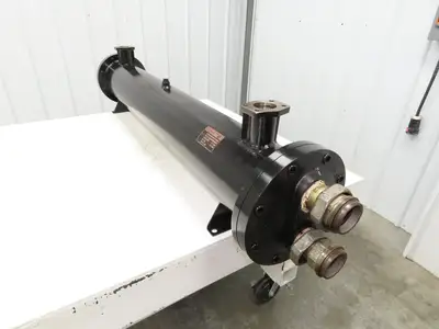 2-Pass Shell & Tube Heat Exchanger Oil Cooler 16/23 Bar 2"NPT 2" SAE Flange
