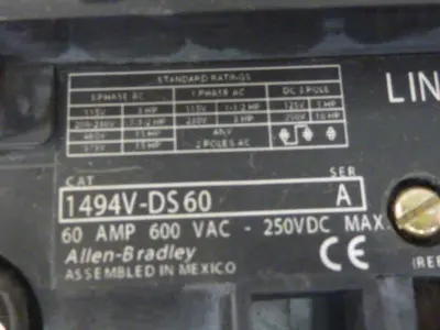 USED ALLEN BRADLEY 1494V-DS60 SER A