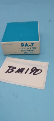 New | in-Stock Centralab CENTRALAB  PA-7 rotary Switch 5 P0LE- NN- SHORT  , 3 POS Relays & Switches Arizona US | ASSET CONVERSION SPECIALISTS, INC. #1286873