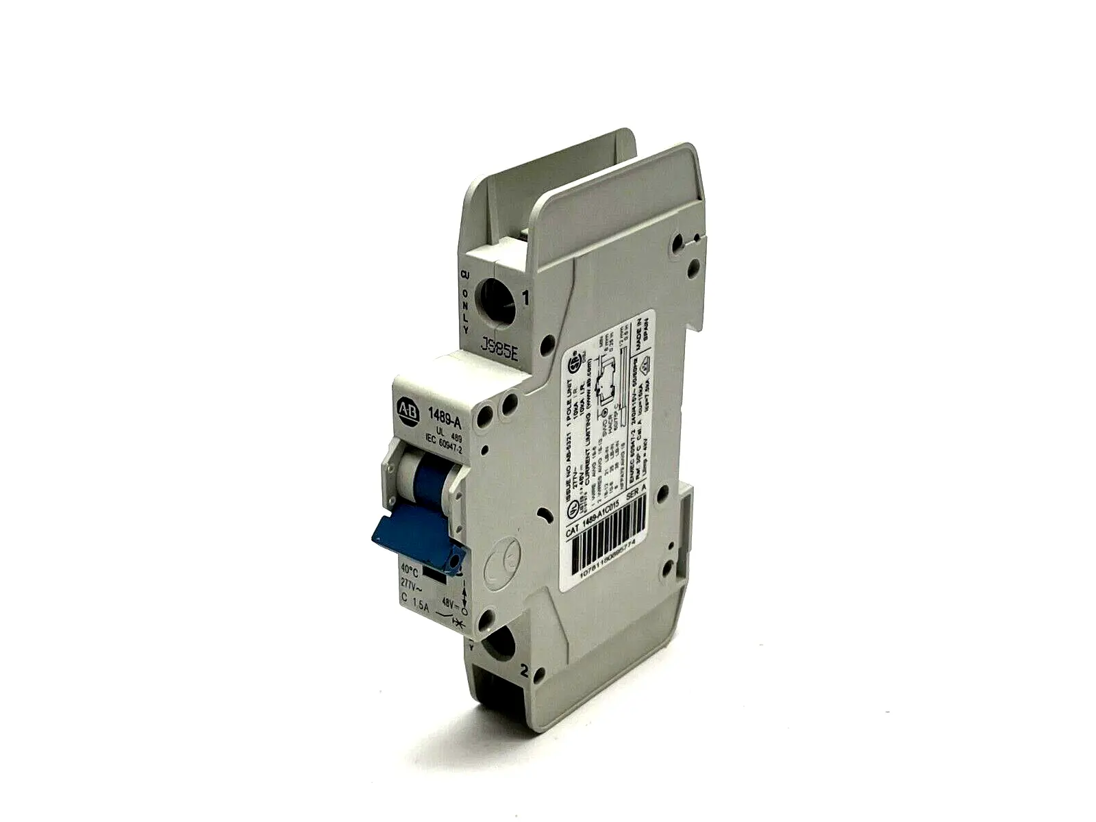 1489-A1C015 | Allen Bradley  Ser. A Breaker 1.5A 1P 277VAC - Used