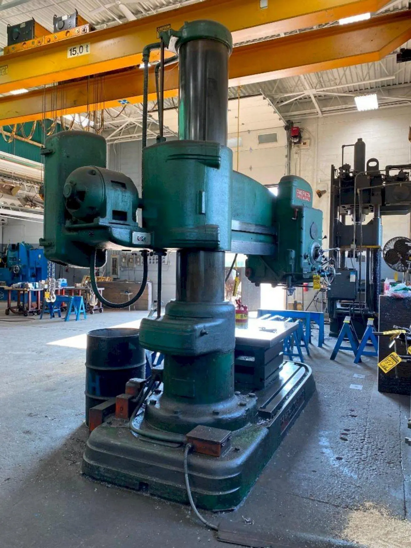 6' X 17" AMERICAN HOLE WIZARD RADIAL ARM DRILL. STOCK # 0644123