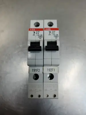 USED ABB S201-C6H10 Circuit Breaker, 1P, 6A, 230/400VAC