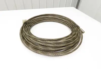 Wireco 7/16"x 100' Steel Wire Rope Crane Hoist Winch Lifting Cable R68760DZF116