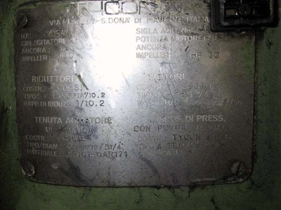 14,900 L Tycon JKTD Glass Lined Reactor