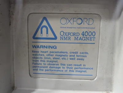 Oxford Analytical OXFORD 4000 NMR Nuclear Magnetic Resonance Magnet Used