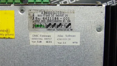 Atlas Copco QCS-T 340 25 Servo Control Module 4240 0340 81 F/W 3.18 S/W 3.1 Used