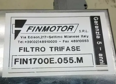 FINMOTOR THREE PHASE FILTER FIN1700E.055.M FIN1700E055M 500 VAC