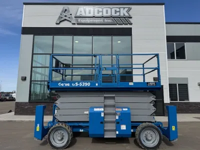 Used 2012 GENIE GS-5390RT ROUGH TERRAIN SCISSOR LIFT Scissor Lifters Alberta CA | Adcock Equipment #1418050