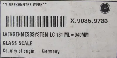 NEW HEIDENHAIN LC 181 LINEAR SCALE AE LC 181 359122-03 341240-31 940MM LC181