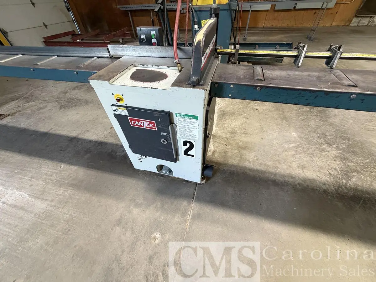 Used 2009 CANTEK 18" CHOP SAW WITH INFEED & OUTFEED Woodworking Saws North Carolina US | CAROLINA MACHINERY SALES #1493556