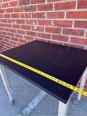 USED PHENOLIC / COMPOSITE RESIN ADJUSTABLE  SCIENCE TABLE WITH WHEELS-30" W X 36" L