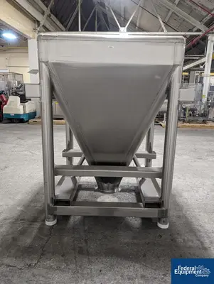 USED CPS 1,000 Liter Custom Powder System Stainless Steel Tote