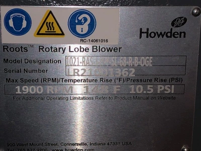 Roots 1021-RAS-J-H-Y-SL-68-R-B-OGE Blower New Storeroom Spare