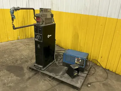 20 KVA MILLER MODEL #SSW-2040ATT ROCKER ARM SPOT WELDER & SINGLE PHASE POWER SOURCE: YOBRO #25342