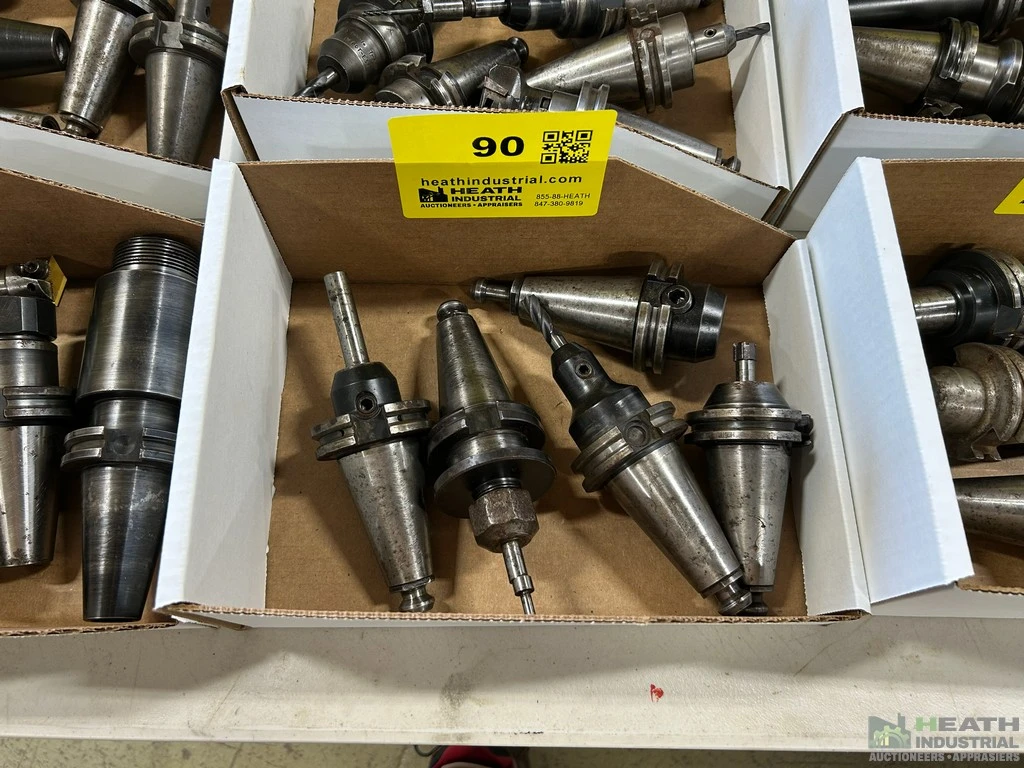 Used _UNKNOWN_ (5) ASSORTED CAT40 TOOL HOLDERS WITH TOOLING CAT Holders Illinois US | Heath Industrial Auction Services #1549707