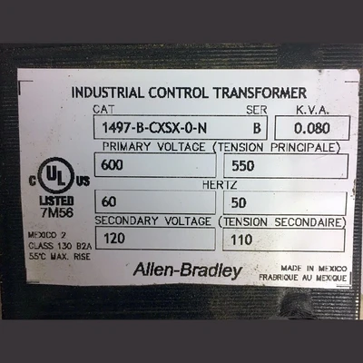 Allen Bradley 80 VA Single Phase 600/120 Volt