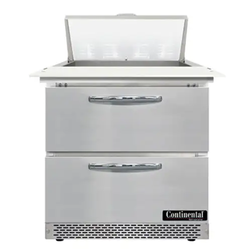 Continental SW32N8C-FB-D 32" Sandwich/salad Prep Table W/ Refrigerated Base, 115v