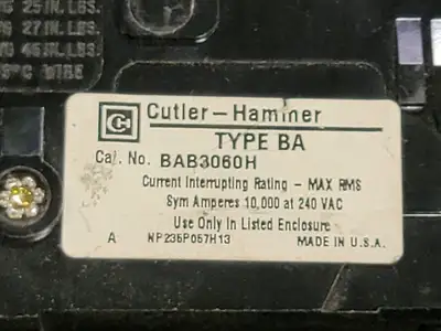 USED CUTLER-HAMMER BAB3060H