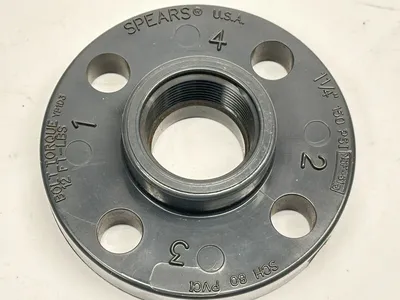 852-012 | Spears  1-1/4" 1-Piece Threaded Flange PVC Schedule 80 - New Other
